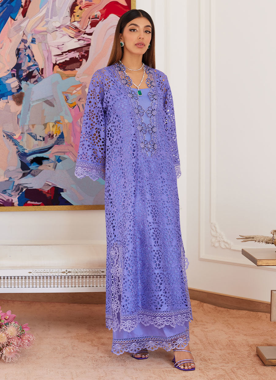Farah Talib Aziz | Luna Eid Collection 24 | EVANTHIA PERIWINKLE by Farah Talib Aziz - Designer Dress - Type: Ladies Clothes - Available at Libayah - 100% Original