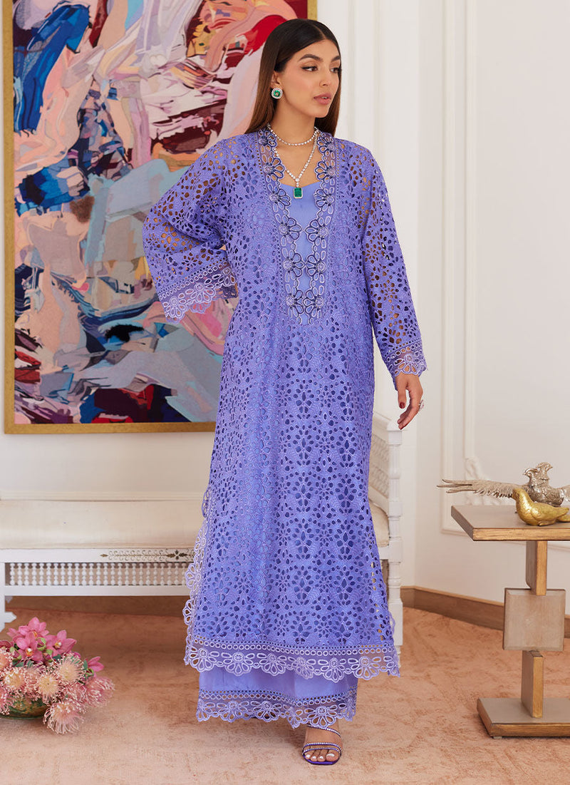 Farah Talib Aziz | Luna Eid Collection 24 | EVANTHIA PERIWINKLE by Farah Talib Aziz - Designer Dress - Type: Ladies Clothes - Available at Libayah - 100% Original