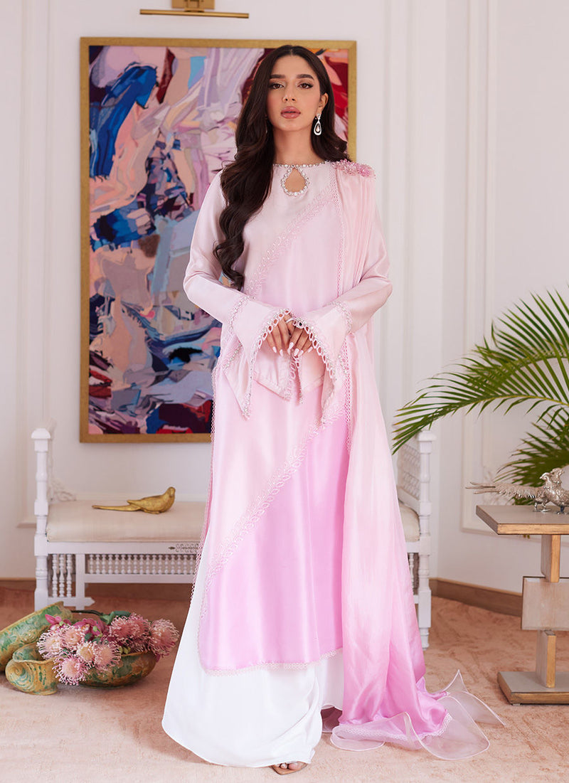 Farah Talib Aziz | Luna Eid Collection 24 | RELLIA BABY PINK by Farah Talib Aziz - Designer Dress - Type: Ladies Clothes - Available at Libayah - 100% Original