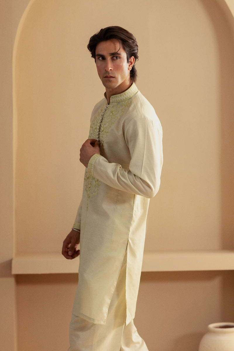 Annus Abrar | Eid Elemental Festive | Kavesh by Annus Abrar - Designer Dress - Type: MensWear - Available at Libayah - 100% Original