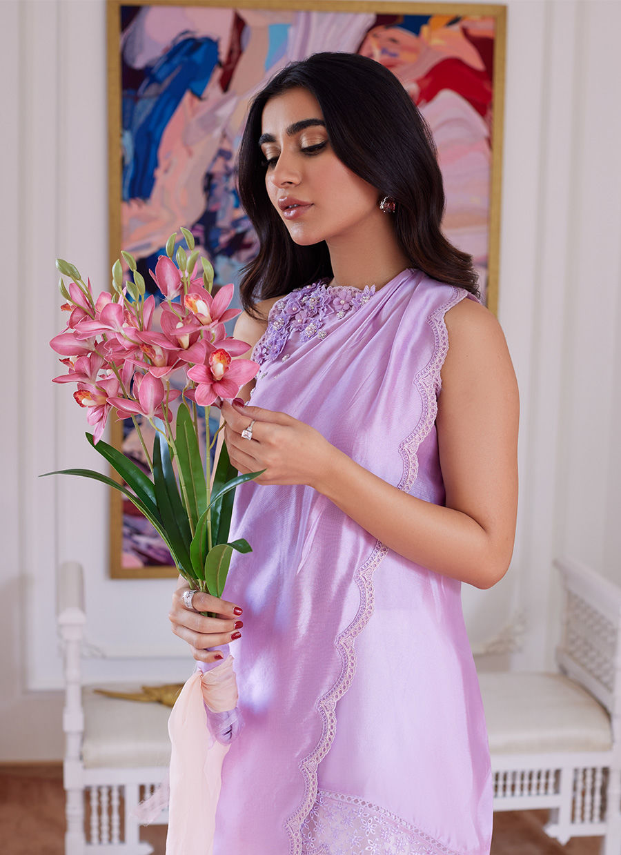 Farah Talib Aziz | Luna Eid Collection 24 | SUZETTE LAVENDER by Farah Talib Aziz - Designer Dress - Type: Ladies Clothes - Available at Libayah - 100% Original