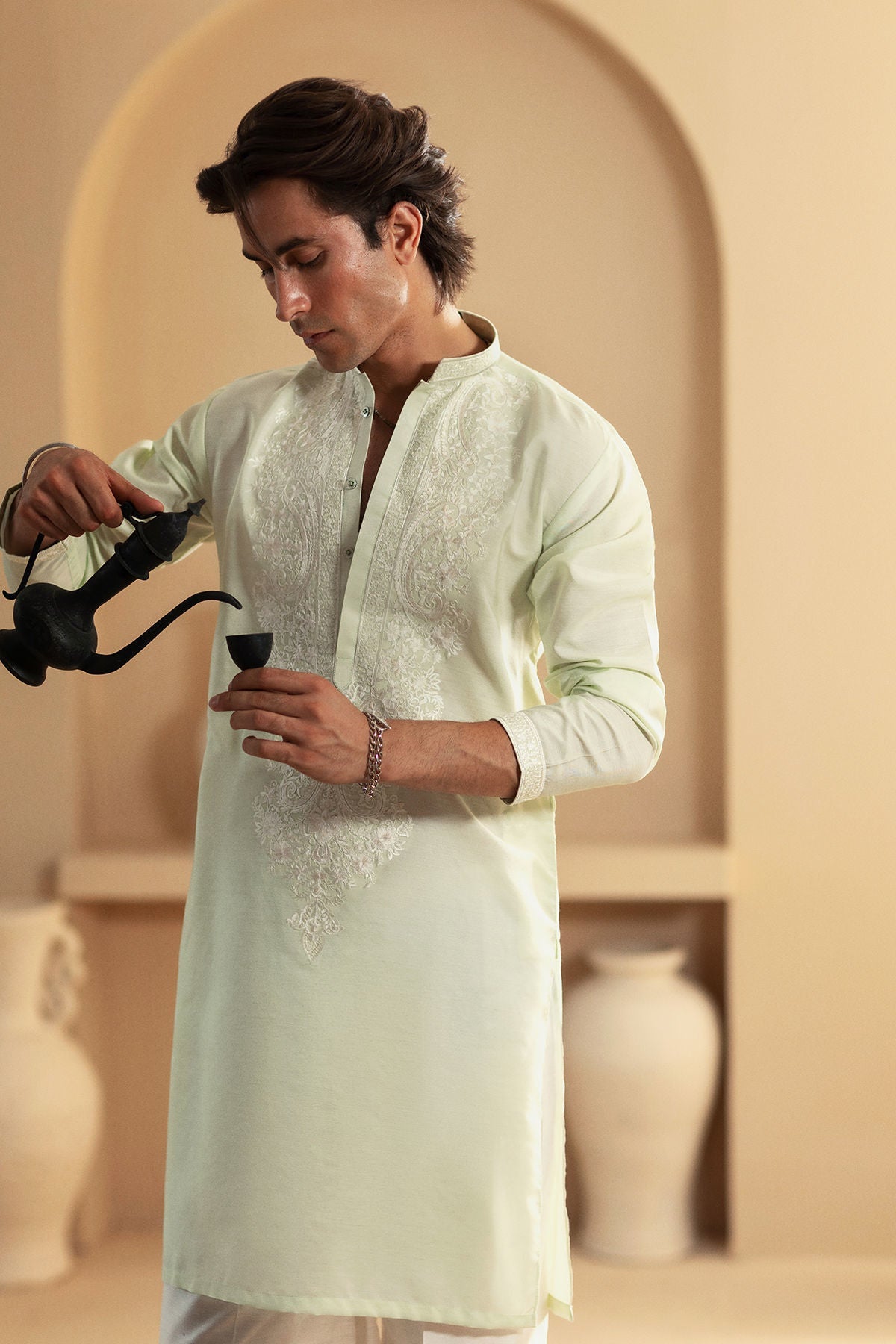 Annus Abrar | Eid Elemental Festive | Vafa by Annus Abrar - Designer Dress - Type: MensWear - Available at Libayah - 100% Original