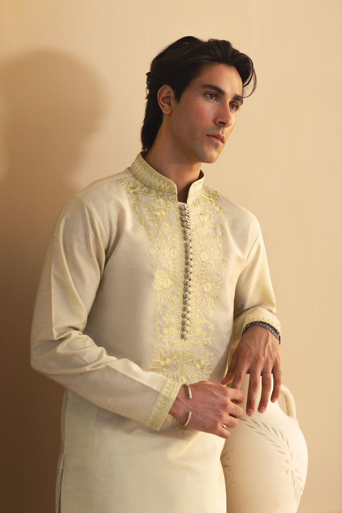 Annus Abrar | Eid Elemental Festive | Kavesh by Annus Abrar - Designer Dress - Type: MensWear - Available at Libayah - 100% Original