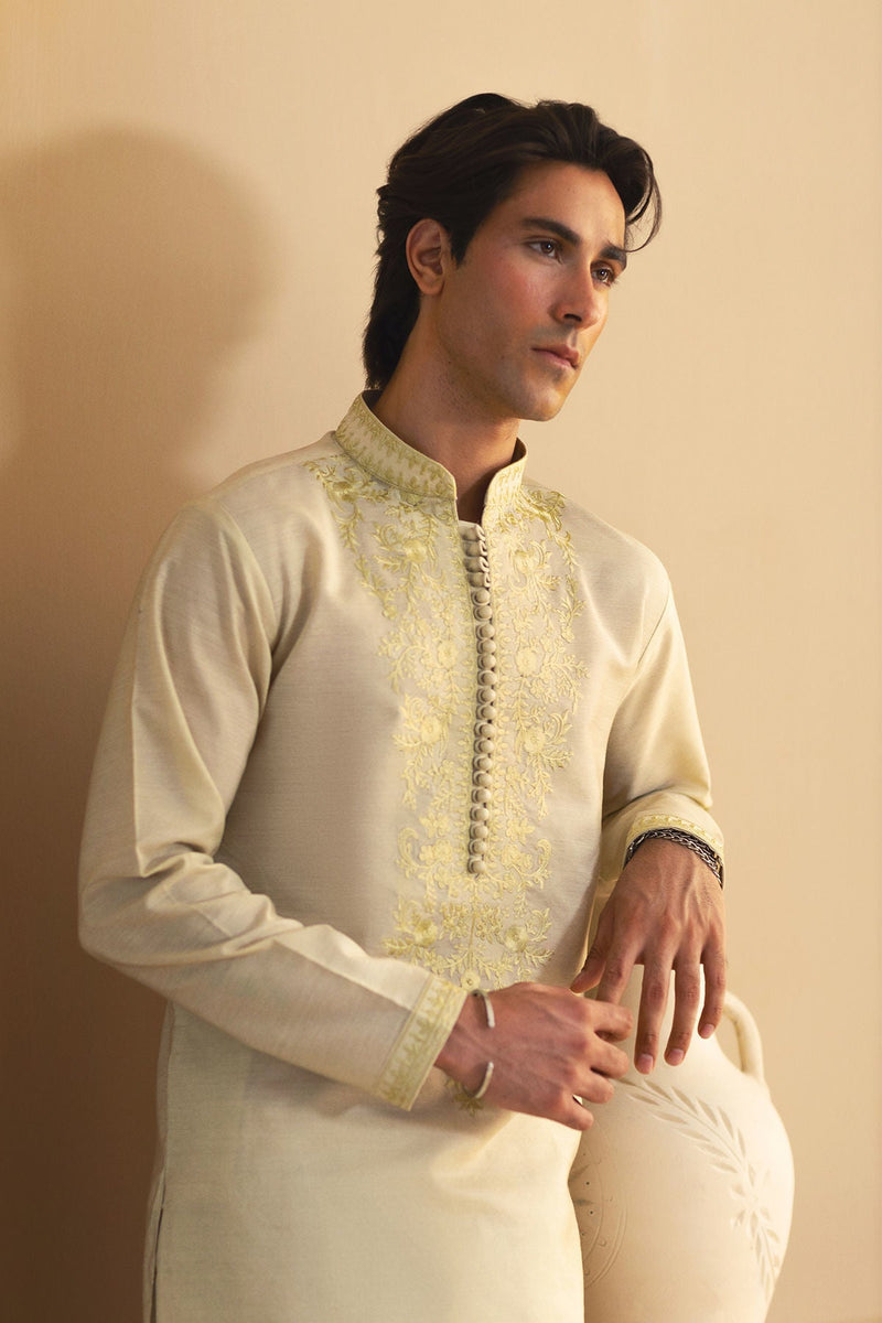 Annus Abrar | Eid Elemental Festive | Kavesh by Annus Abrar - Designer Dress - Type: MensWear - Available at Libayah - 100% Original