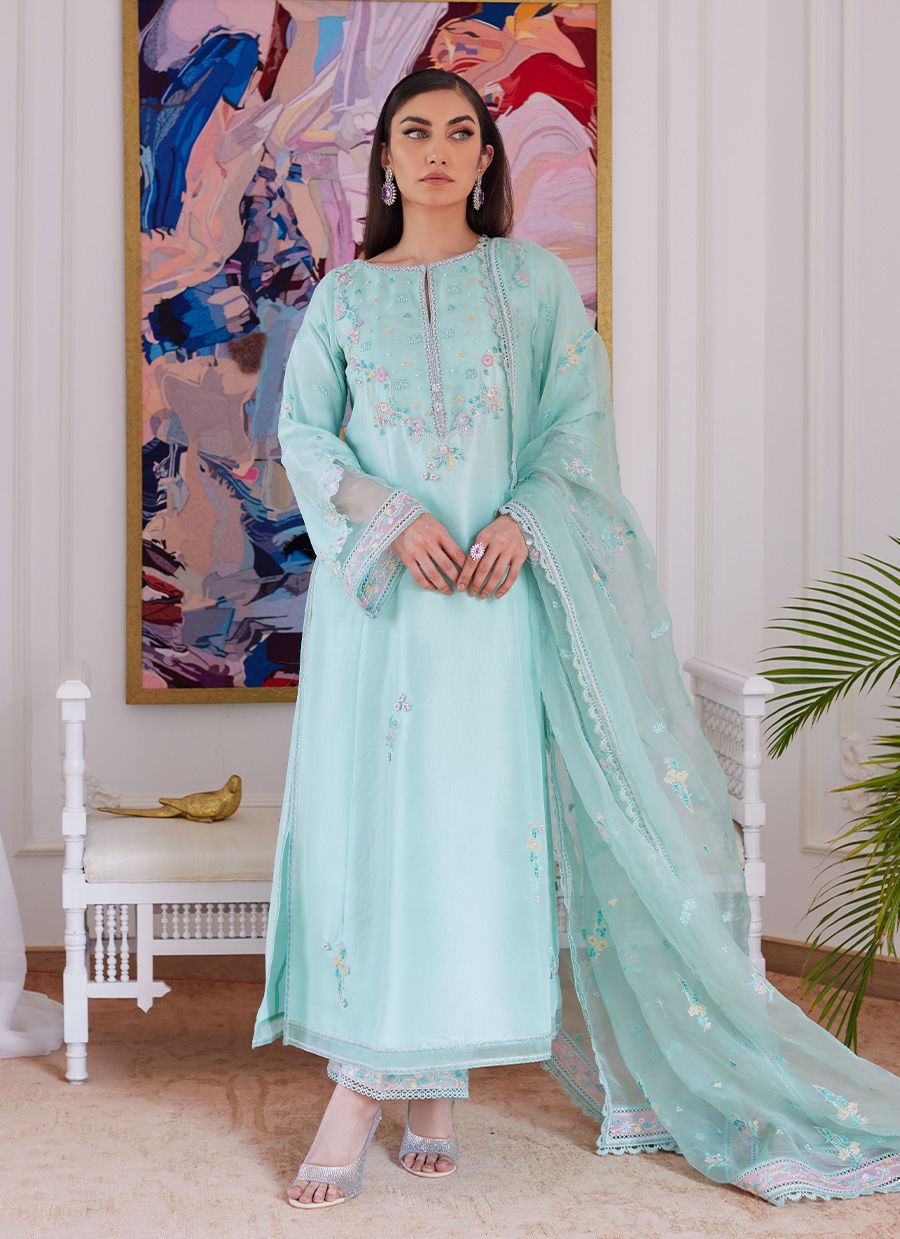 Farah Talib Aziz | Luna Eid Collection 24 | AURELLA MINT by Farah Talib Aziz - Designer Dress - Type: Ladies Clothes - Available at Libayah - 100% Original