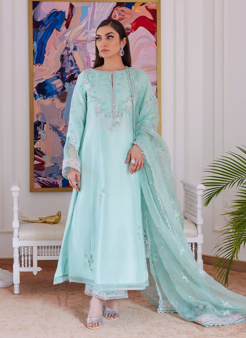 Farah Talib Aziz | Luna Eid Collection 24 | AURELLA MINT by Farah Talib Aziz - Designer Dress - Type: Ladies Clothes - Available at Libayah - 100% Original