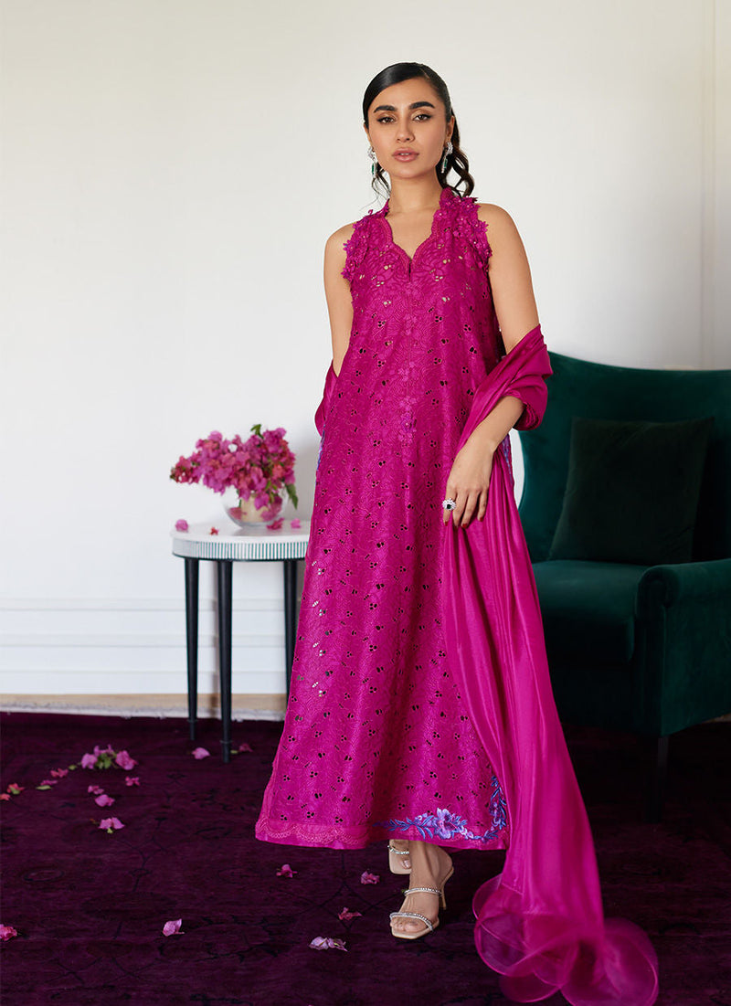 Farah Talib Aziz | Luna Eid Collection 24 | CLARIENE HOT PINK by Farah Talib Aziz - Designer Dress - Type: Ladies Clothes - Available at Libayah - 100% Original