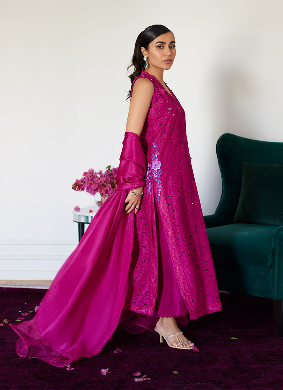 Farah Talib Aziz | Luna Eid Collection 24 | CLARIENE HOT PINK by Farah Talib Aziz - Designer Dress - Type: Ladies Clothes - Available at Libayah - 100% Original