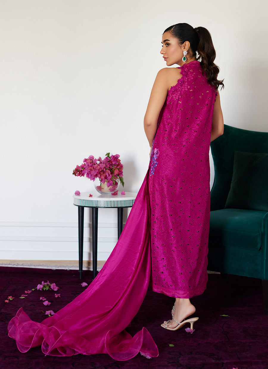 Farah Talib Aziz | Luna Eid Collection 24 | CLARIENE HOT PINK by Farah Talib Aziz - Designer Dress - Type: Ladies Clothes - Available at Libayah - 100% Original
