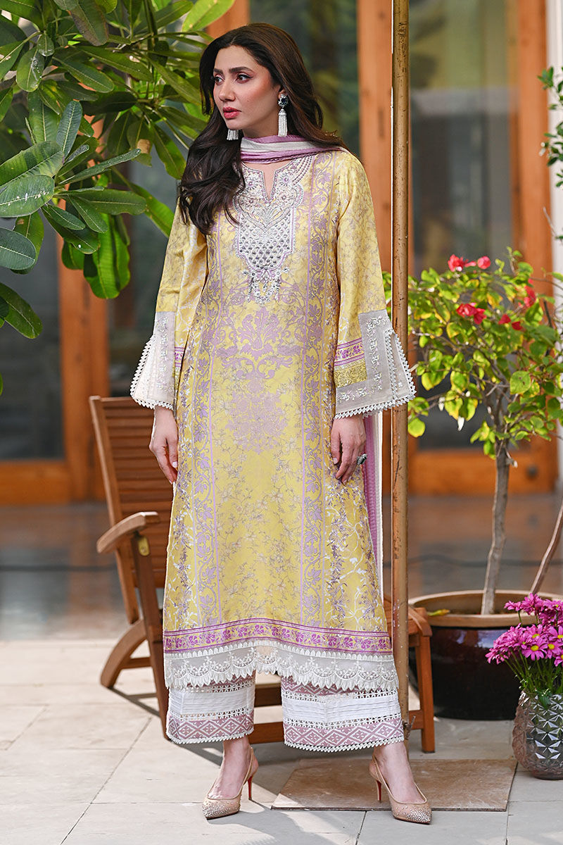 Ansab Jahangir | Digital Silk | Paloma Shirt and Dupatta by Ansab Jahangir - Designer Dress  - Type : Ladies Clothes - Available at Libayah - 100% Original 