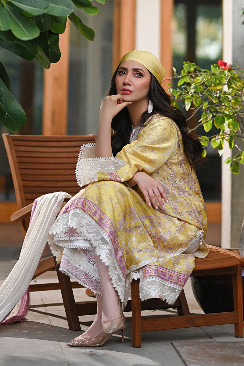 Ansab Jahangir | Digital Silk | Paloma Shirt and Dupatta by Ansab Jahangir - Designer Dress  - Type : Ladies Clothes - Available at Libayah - 100% Original 