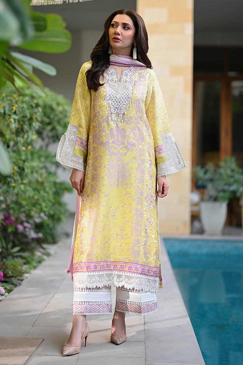 Ansab Jahangir | Digital Silk | Paloma Shirt and Dupatta by Ansab Jahangir - Designer Dress  - Type : Ladies Clothes - Available at Libayah - 100% Original 