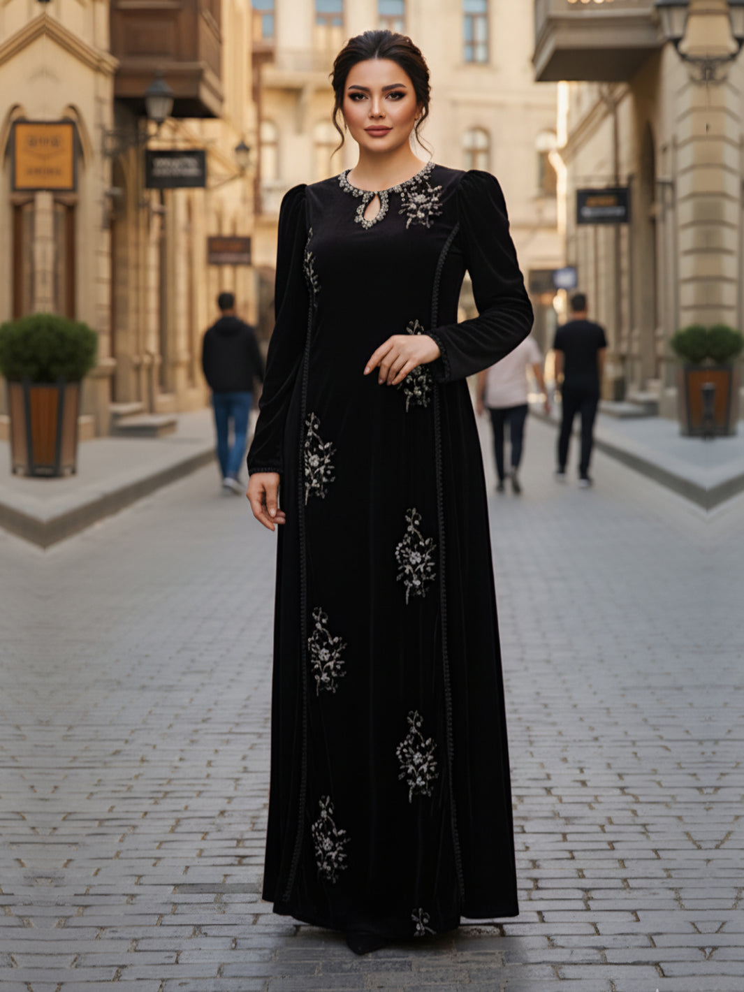 Ain | Winter Collection | AN-96 Black by Ain - Designer Dress  - Type : Ladies Clothes - Available at Libayah - 100% Original 