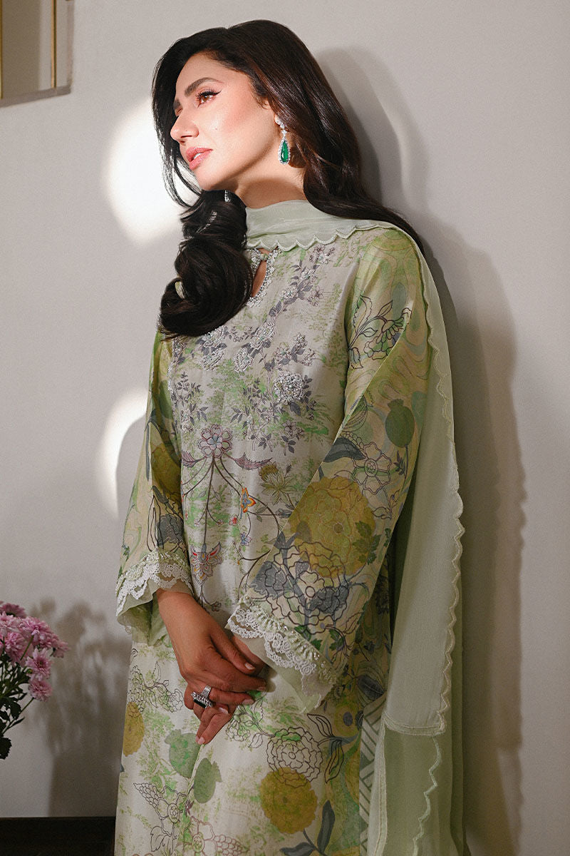 Ansab Jahangir | Digital Silk | Lyra Shirt and Dupatta by Ansab Jahangir - Designer Dress  - Type : Ladies Clothes - Available at Libayah - 100% Original 