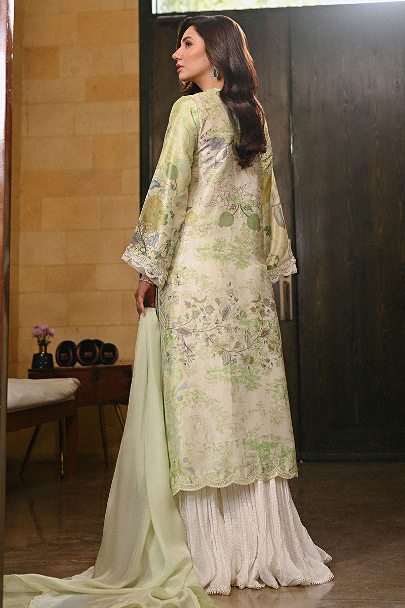 Ansab Jahangir | Digital Silk | Lyra Shirt and Dupatta by Ansab Jahangir - Designer Dress  - Type : Ladies Clothes - Available at Libayah - 100% Original 