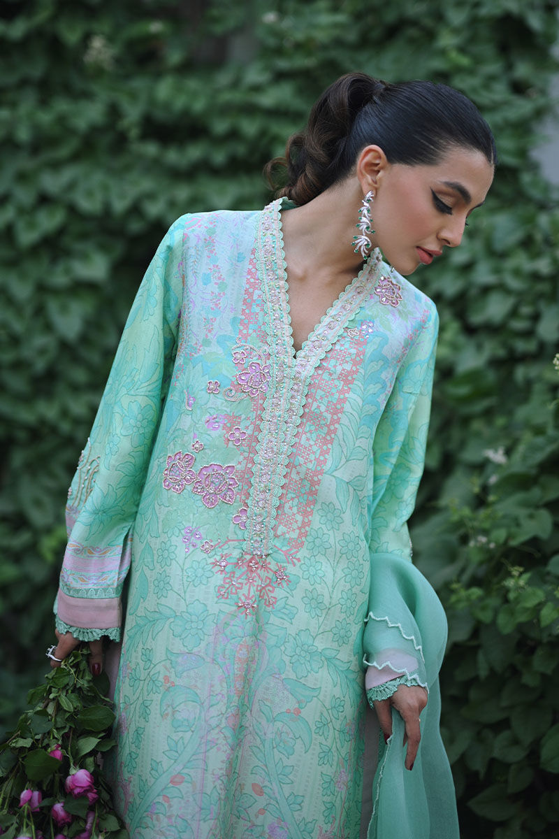 Ansab Jahangir | Secrets and Silk Eid Edit Silks 25 | Brreza Shirt and Dupatta by Ansab Jahangir - Designer Dress - Type: Ladies Clothes - Available at Libayah - 100% Original