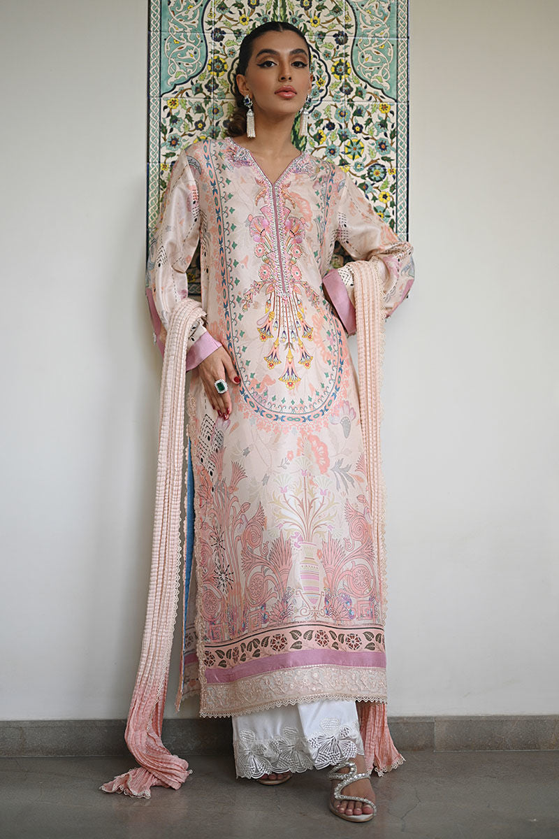 Ansab Jahangir | Secrets and Silk Eid Edit Silks 25 | Liora Shirt and Dupatta by Ansab Jahangir - Designer Dress - Type: Ladies Clothes - Available at Libayah - 100% Original