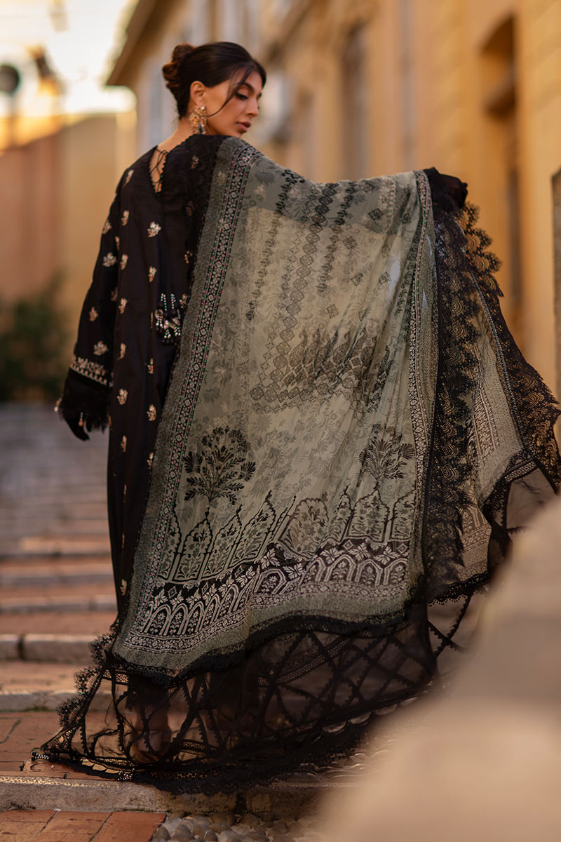 Ansab Jahangir | Zoha Luxury Lawn 25 | Black Lady by Ansab Jahangir - Designer Dress - Type: Ladies Clothes - Available at Libayah - 100% Original