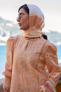 Ansab Jahangir | Zoha Luxury Lawn 25 | Alluring Apricot by Ansab Jahangir - Designer Dress - Type: Ladies Clothes - Available at Libayah - 100% Original