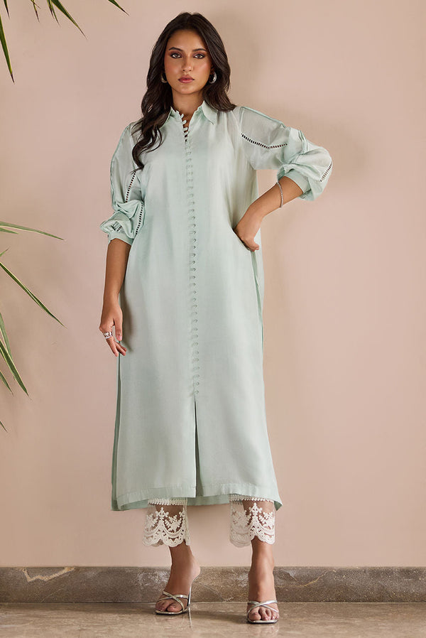 Deepak Perwani | Nazia Eid Edit 26 | Mint Glaze by Deepak Perwani - Designer Dress  - Type : Ladies Clothes - Available at Libayah - 100% Original 