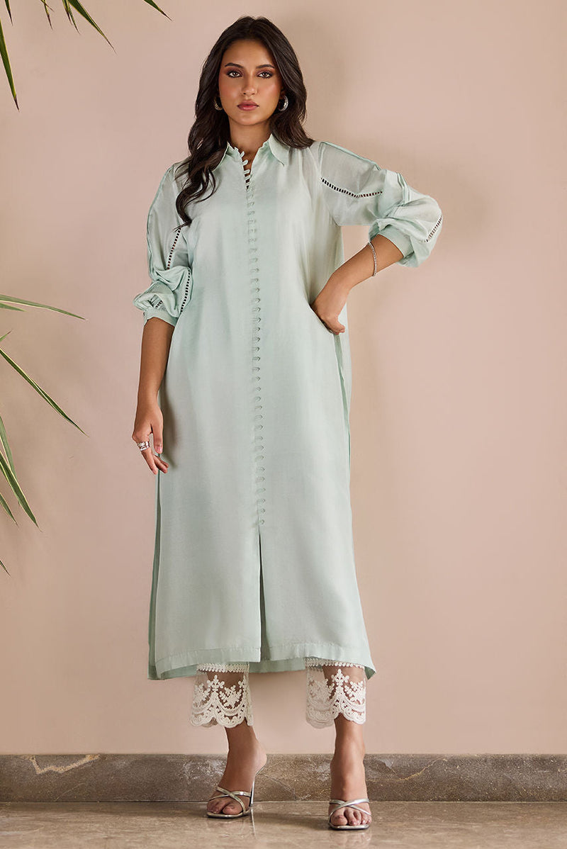 Deepak Perwani | Nazia Eid Edit 26 | Mint Glaze by Deepak Perwani - Designer Dress  - Type : Ladies Clothes - Available at Libayah - 100% Original 