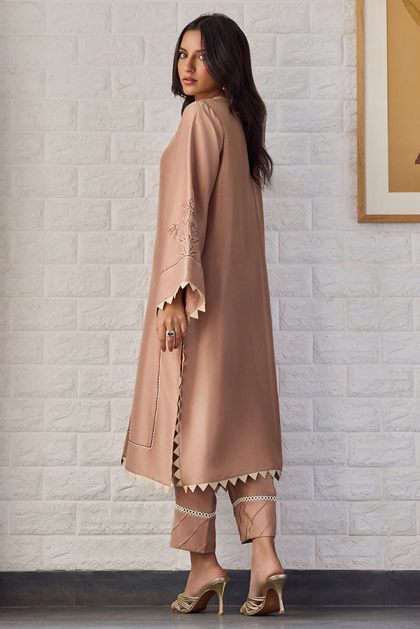 Deepak Perwani | Nazia Eid Edit 26 | Mocha by Deepak Perwani - Designer Dress  - Type : Ladies Clothes - Available at Libayah - 100% Original 