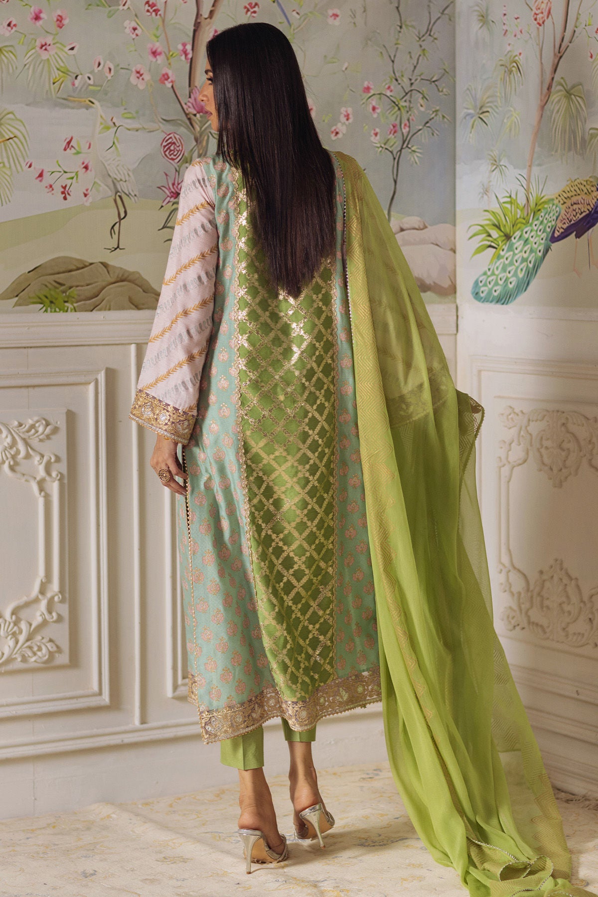 Annus Abrar | Elemental Festive | Nishba (Shirt, Pants and Dupatta) by Annus Abrar - Designer Dress  - Type : Ladies Clothes - Available at Libayah - 100% Original 