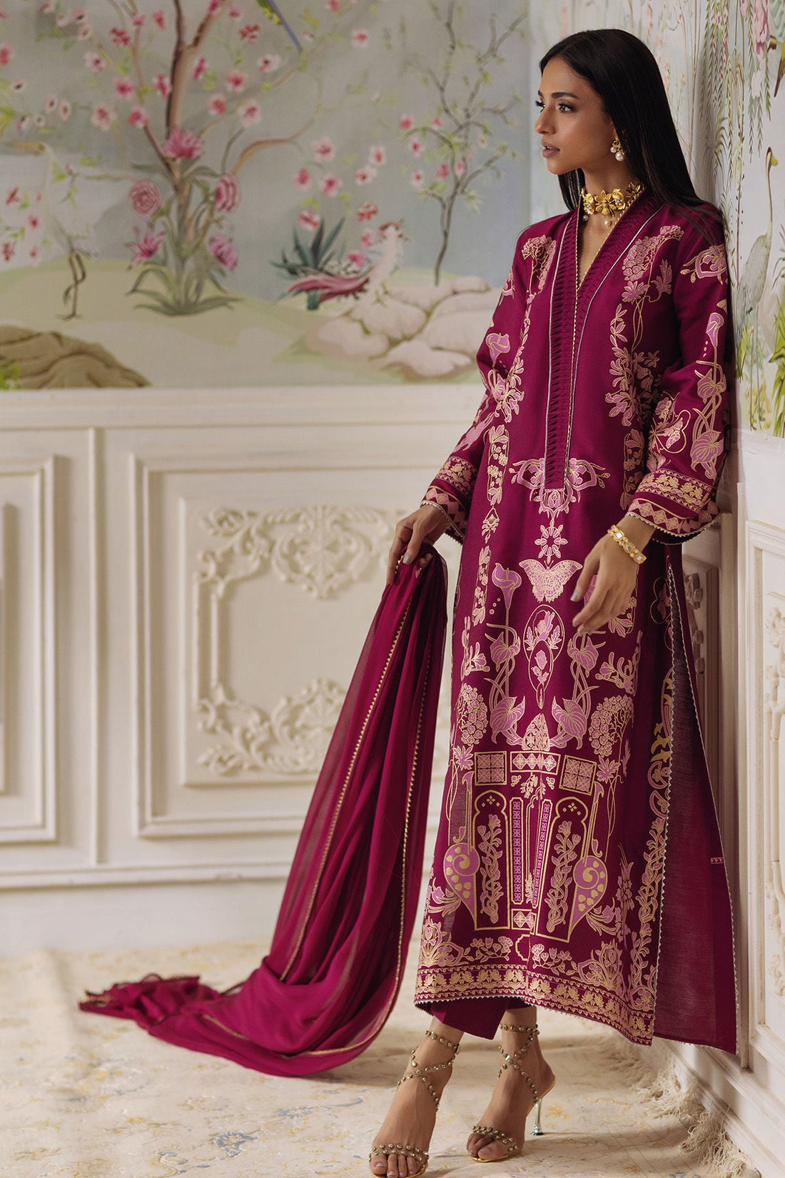 Annus Abrar | Elemental Festive | Renali (Shirt, Pants and Dupatta) by Annus Abrar - Designer Dress  - Type : Ladies Clothes - Available at Libayah - 100% Original 