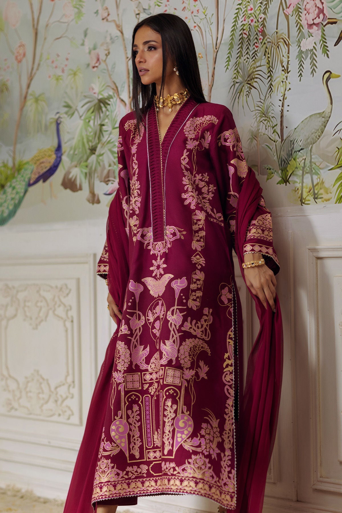 Annus Abrar | Elemental Festive | Renali (Shirt, Pants and Dupatta) by Annus Abrar - Designer Dress  - Type : Ladies Clothes - Available at Libayah - 100% Original 