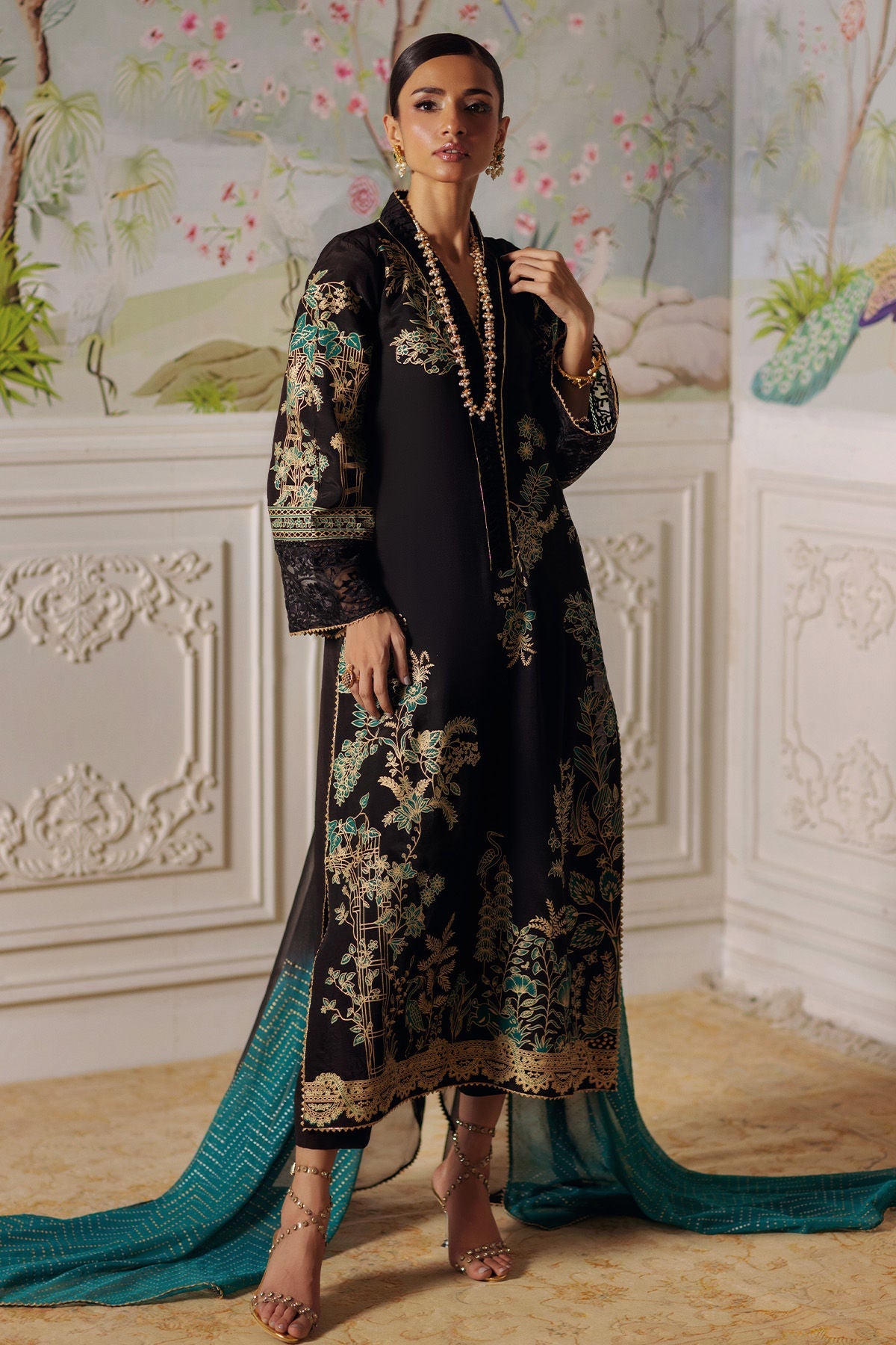 Annus Abrar | Elemental Festive | Renaab (Shirt, Pants and Dupatta) by Annus Abrar - Designer Dress  - Type : Ladies Clothes - Available at Libayah - 100% Original 