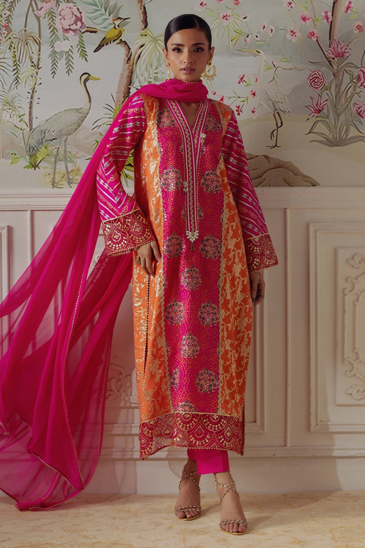Annus Abrar | Elemental Festive | Rumniya (Shirt, Pants and Dupatta) by Annus Abrar - Designer Dress  - Type : Ladies Clothes - Available at Libayah - 100% Original 
