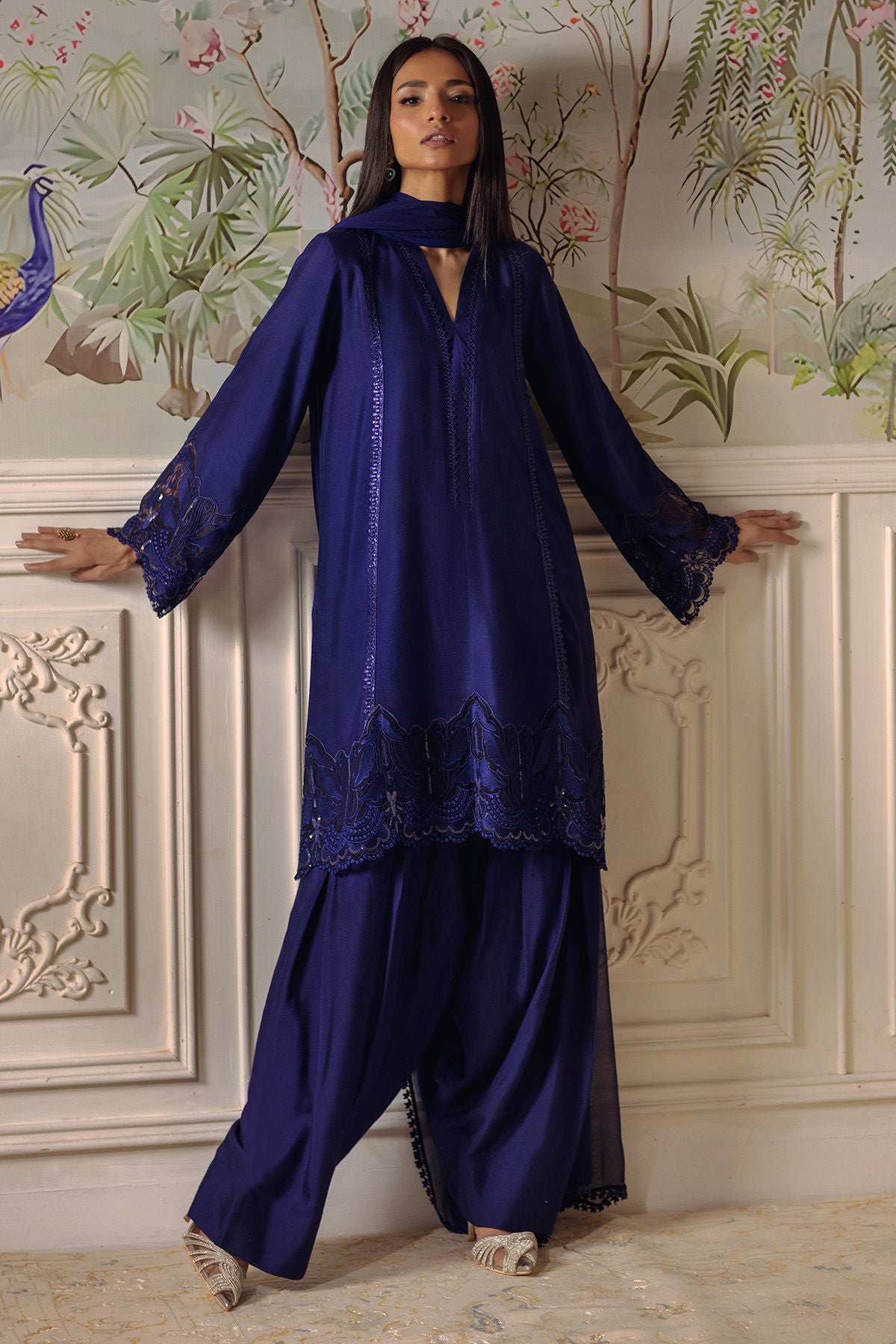 Annus Abrar | Elemental Festive | Baraan (Shirt, Pants and Dupatta) by Annus Abrar - Designer Dress  - Type : Ladies Clothes - Available at Libayah - 100% Original 