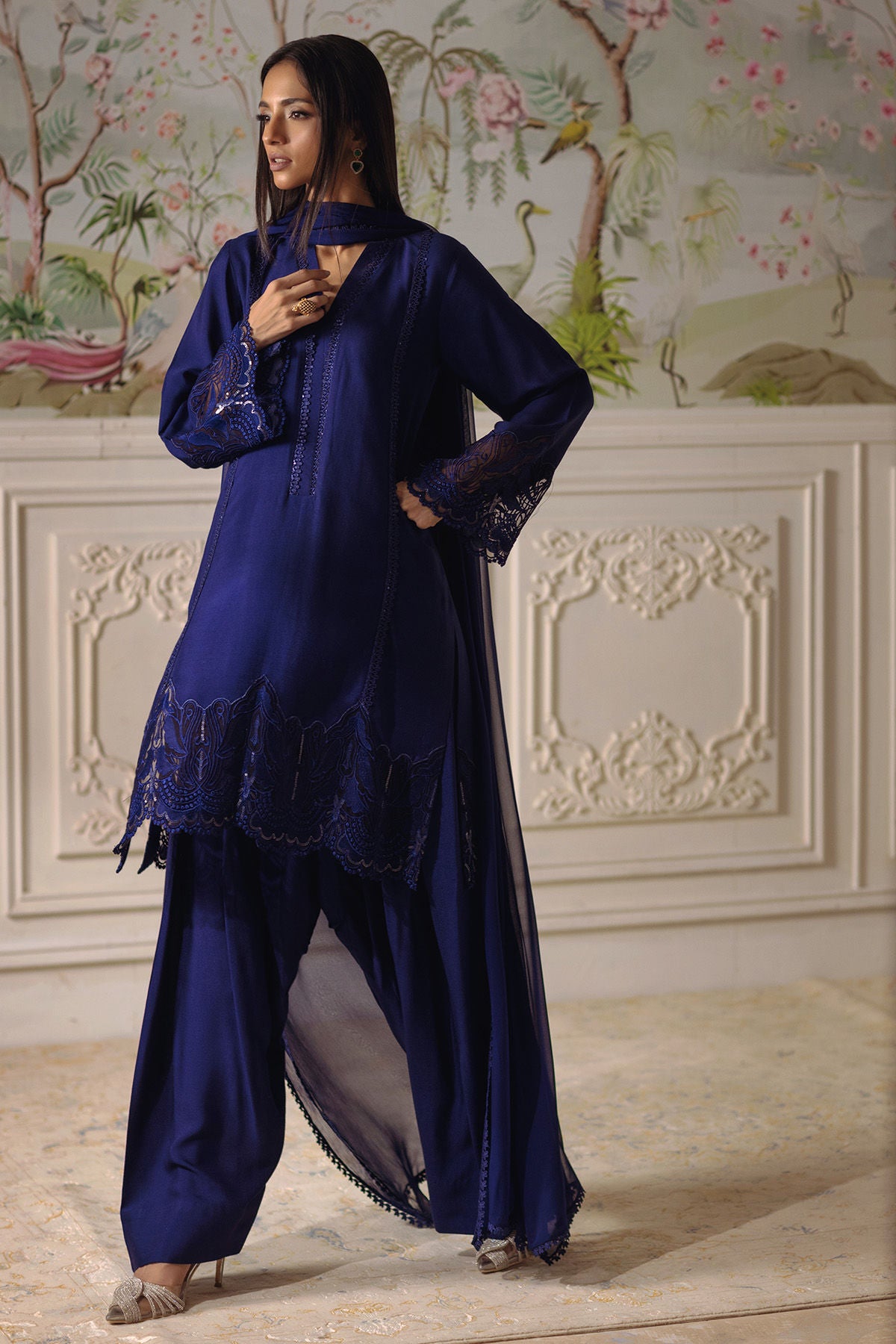 Annus Abrar | Elemental Festive | Baraan (Shirt, Pants and Dupatta) by Annus Abrar - Designer Dress  - Type : Ladies Clothes - Available at Libayah - 100% Original 