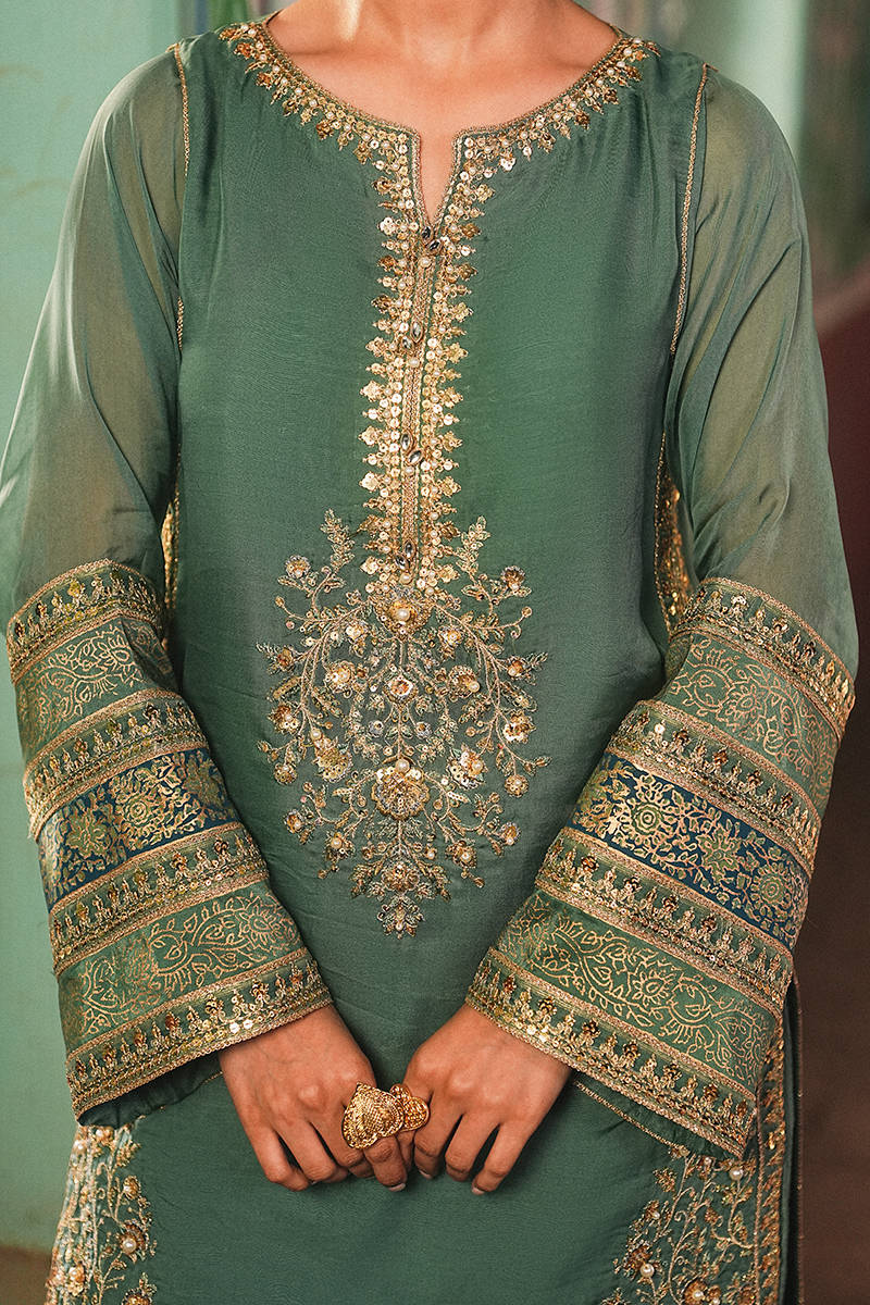 MNR | Farid Manzil Luxury Pret 26 | Gul-e-Sabz - by Libayah - Registered Vendor of : MNR - 100% Original Designer Dress