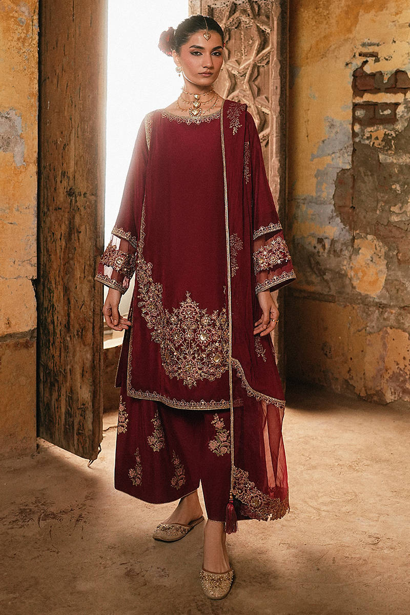 MNR | Farid Manzil Luxury Pret 26 | Mehk-e-Laal - by Libayah - Registered Vendor of : MNR - 100% Original Designer Dress