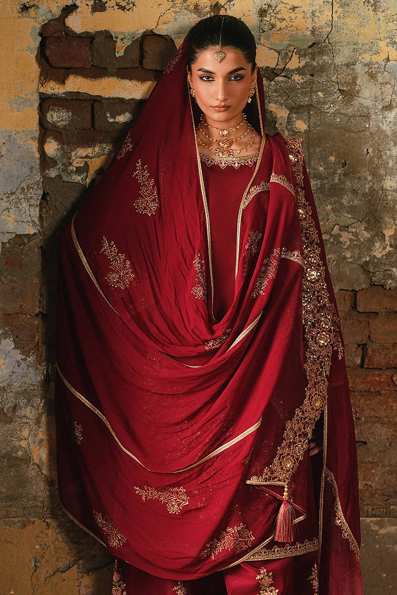 MNR | Farid Manzil Luxury Pret 26 | Mehk-e-Laal - by Libayah - Registered Vendor of : MNR - 100% Original Designer Dress