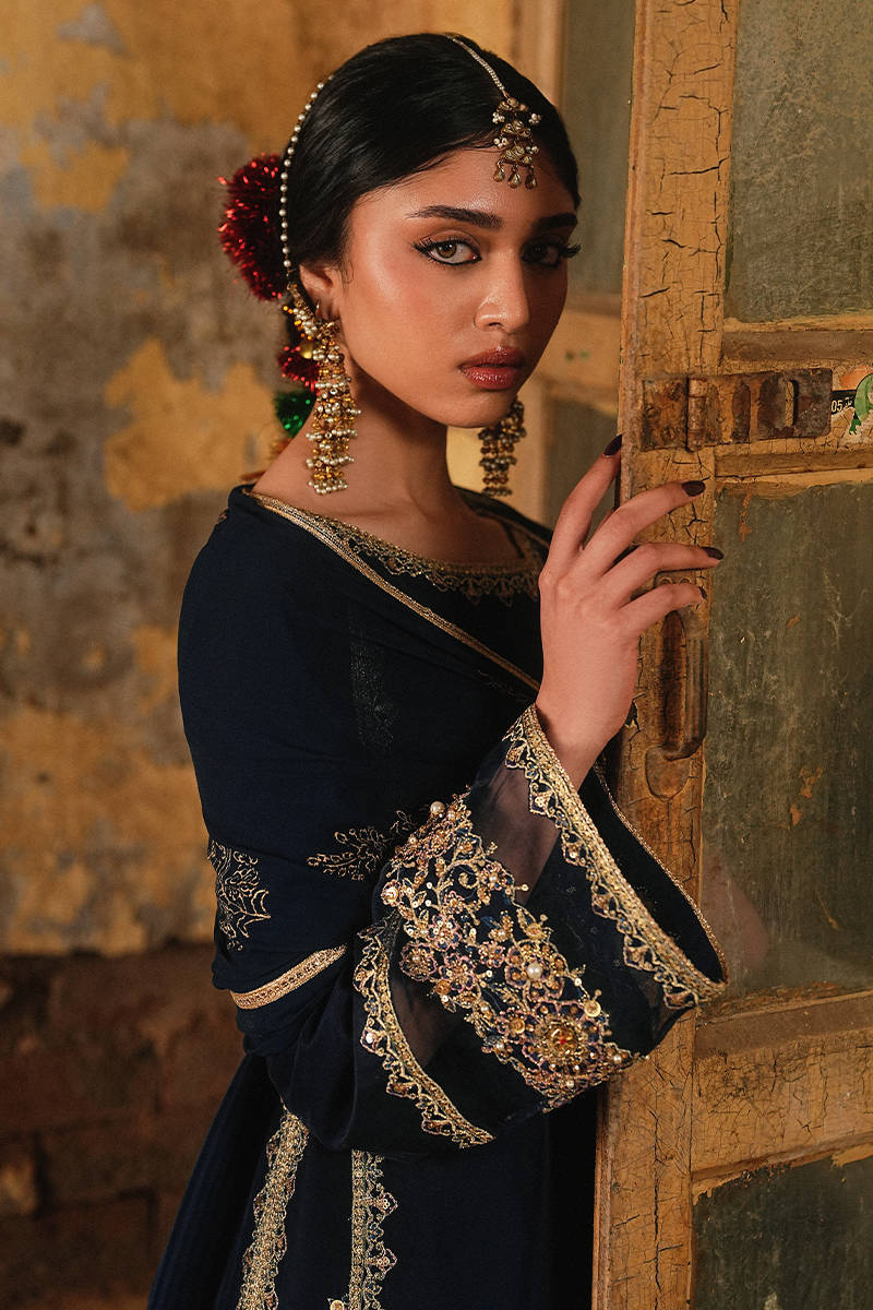MNR | Farid Manzil Luxury Pret 26 | Mehk-e-Neel - by Libayah - Registered Vendor of : MNR - 100% Original Designer Dress