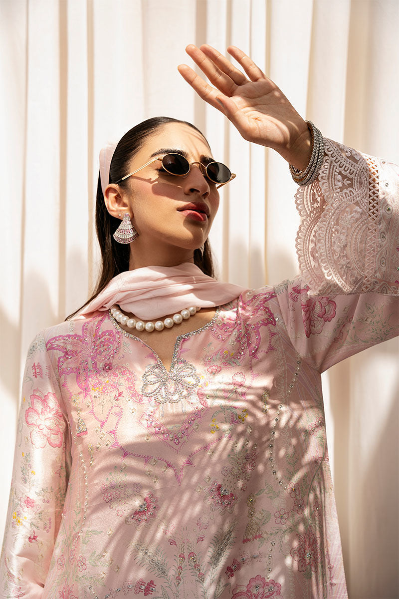 Ansab Jahangir | Digital Silk | Mahira Shirt And Dupatta by Ansab Jahangir - Designer Dress  - Type : Ladies Clothes - Available at Libayah - 100% Original 