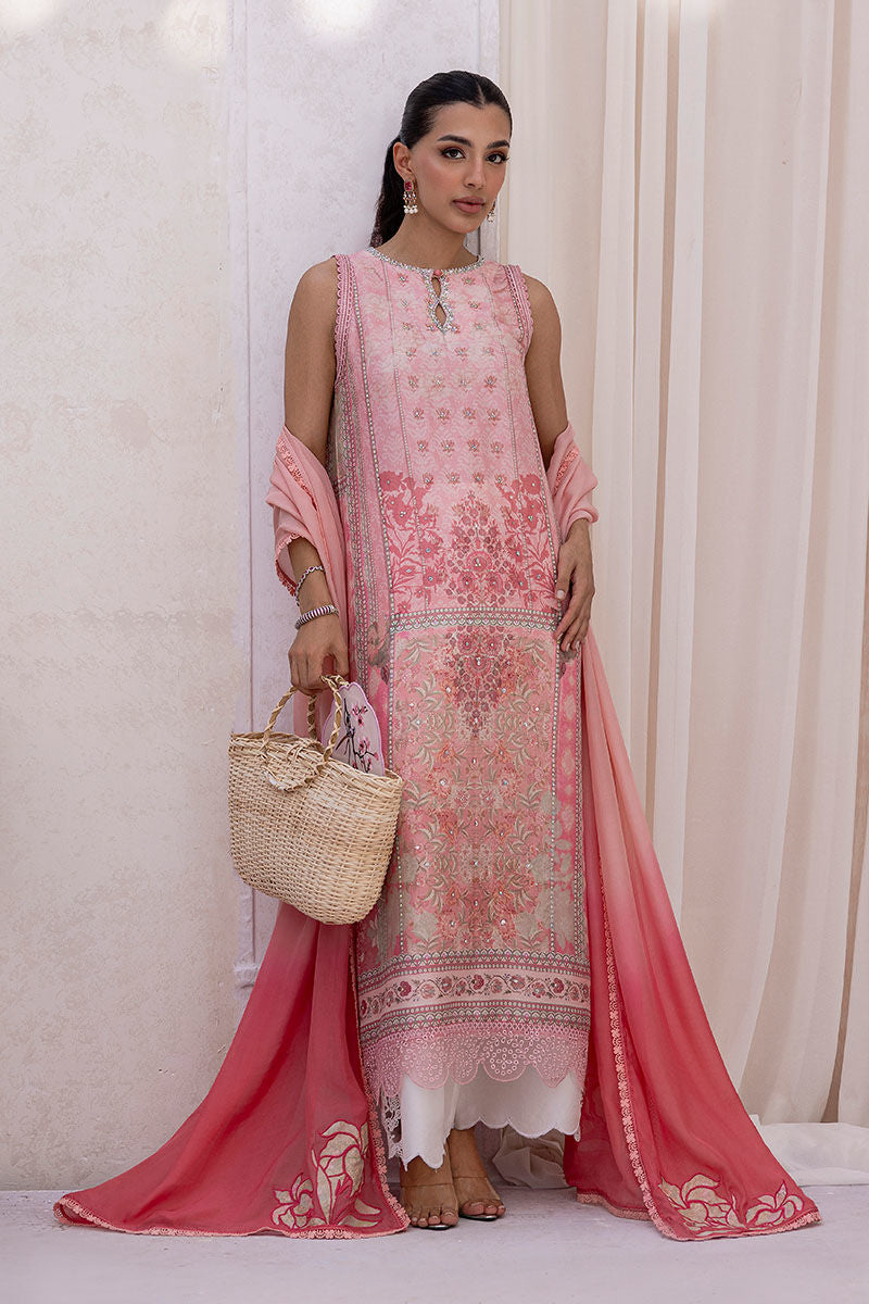 Ansab Jahangir | Digital Silk | Zoya Shirt And Dupatta by Ansab Jahangir - Designer Dress  - Type : Ladies Clothes - Available at Libayah - 100% Original 
