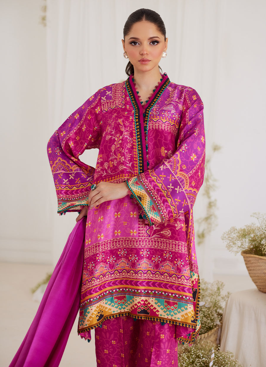 Farah Talib Aziz | Designer Picks 24 | LUZ MAGENTA SHIRT AND DUPATTA by Farah Talib Aziz - Designer Dress - Type: Ladies Clothes - Available at Libayah - 100% Original