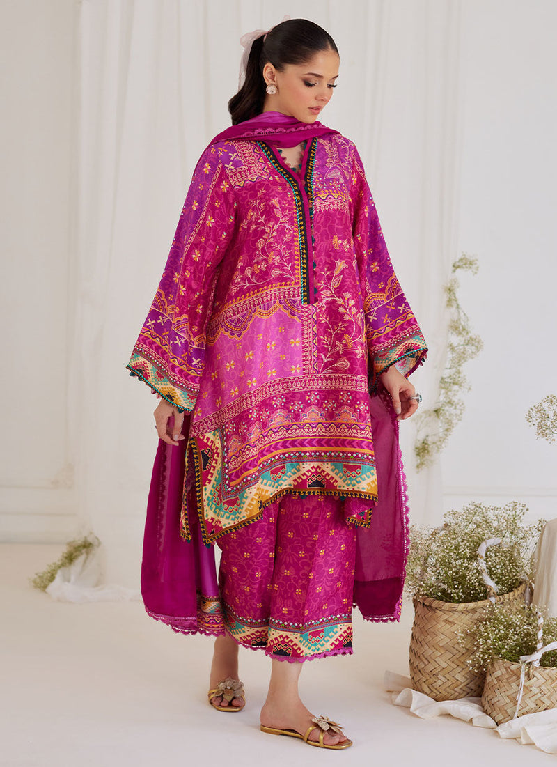Farah Talib Aziz | Designer Picks 24 | LUZ MAGENTA SHIRT AND DUPATTA by Farah Talib Aziz - Designer Dress - Type: Ladies Clothes - Available at Libayah - 100% Original