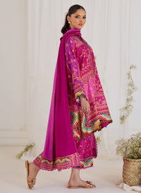 Farah Talib Aziz | Designer Picks 24 | LUZ MAGENTA SHIRT AND DUPATTA by Farah Talib Aziz - Designer Dress - Type: Ladies Clothes - Available at Libayah - 100% Original
