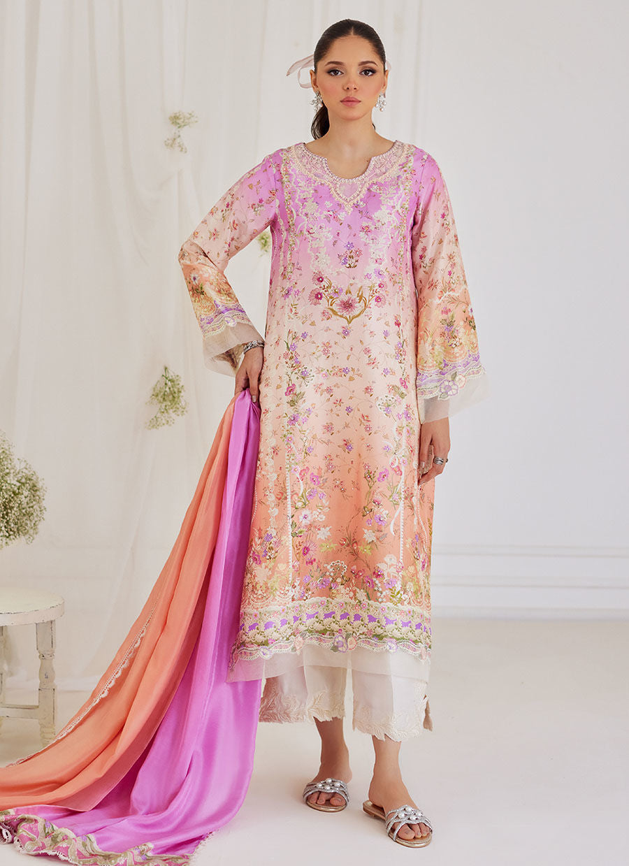 Farah Talib Aziz | Designer Picks 24 | MAURA OMBRE SHIRT AND DUPATTA by Farah Talib Aziz - Designer Dress - Type: Ladies Clothes - Available at Libayah - 100% Original