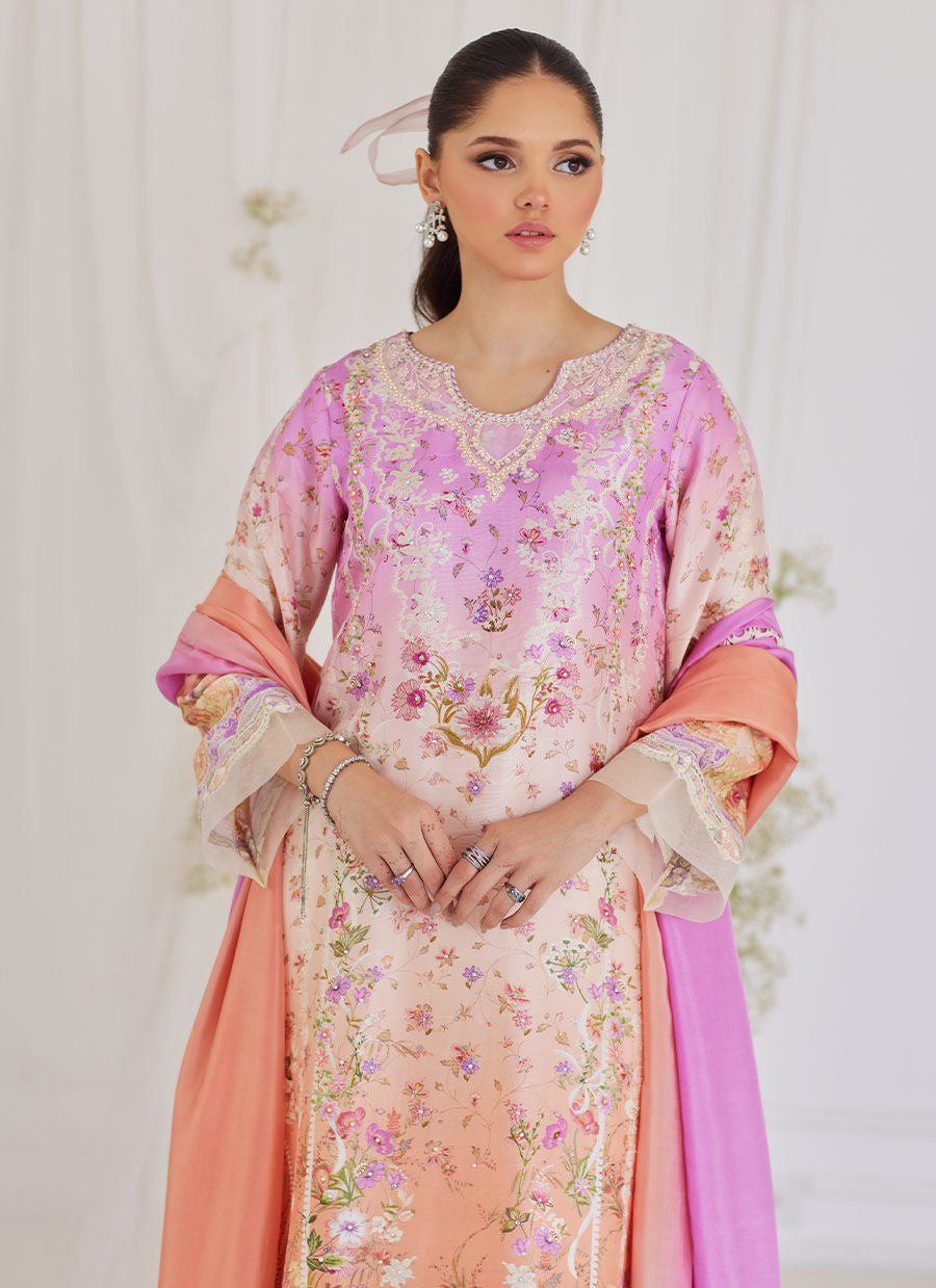 Farah Talib Aziz | Designer Picks 24 | MAURA OMBRE SHIRT AND DUPATTA by Farah Talib Aziz - Designer Dress - Type: Ladies Clothes - Available at Libayah - 100% Original