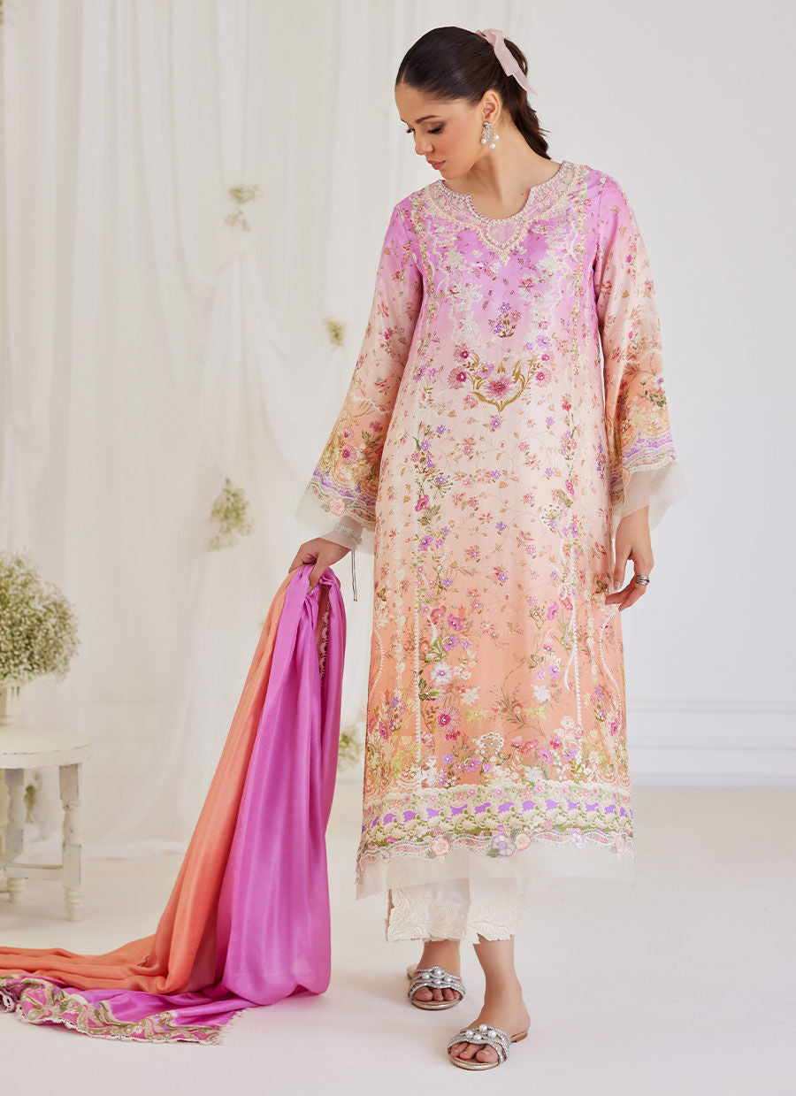 Farah Talib Aziz | Designer Picks 24 | MAURA OMBRE SHIRT AND DUPATTA by Farah Talib Aziz - Designer Dress - Type: Ladies Clothes - Available at Libayah - 100% Original