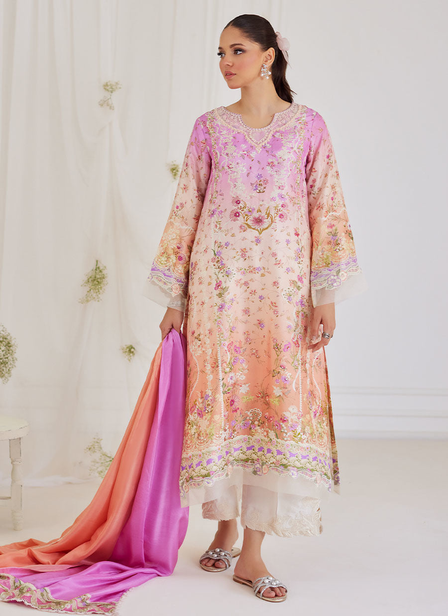 Farah Talib Aziz | Designer Picks 24 | MAURA OMBRE SHIRT AND DUPATTA by Farah Talib Aziz - Designer Dress - Type: Ladies Clothes - Available at Libayah - 100% Original