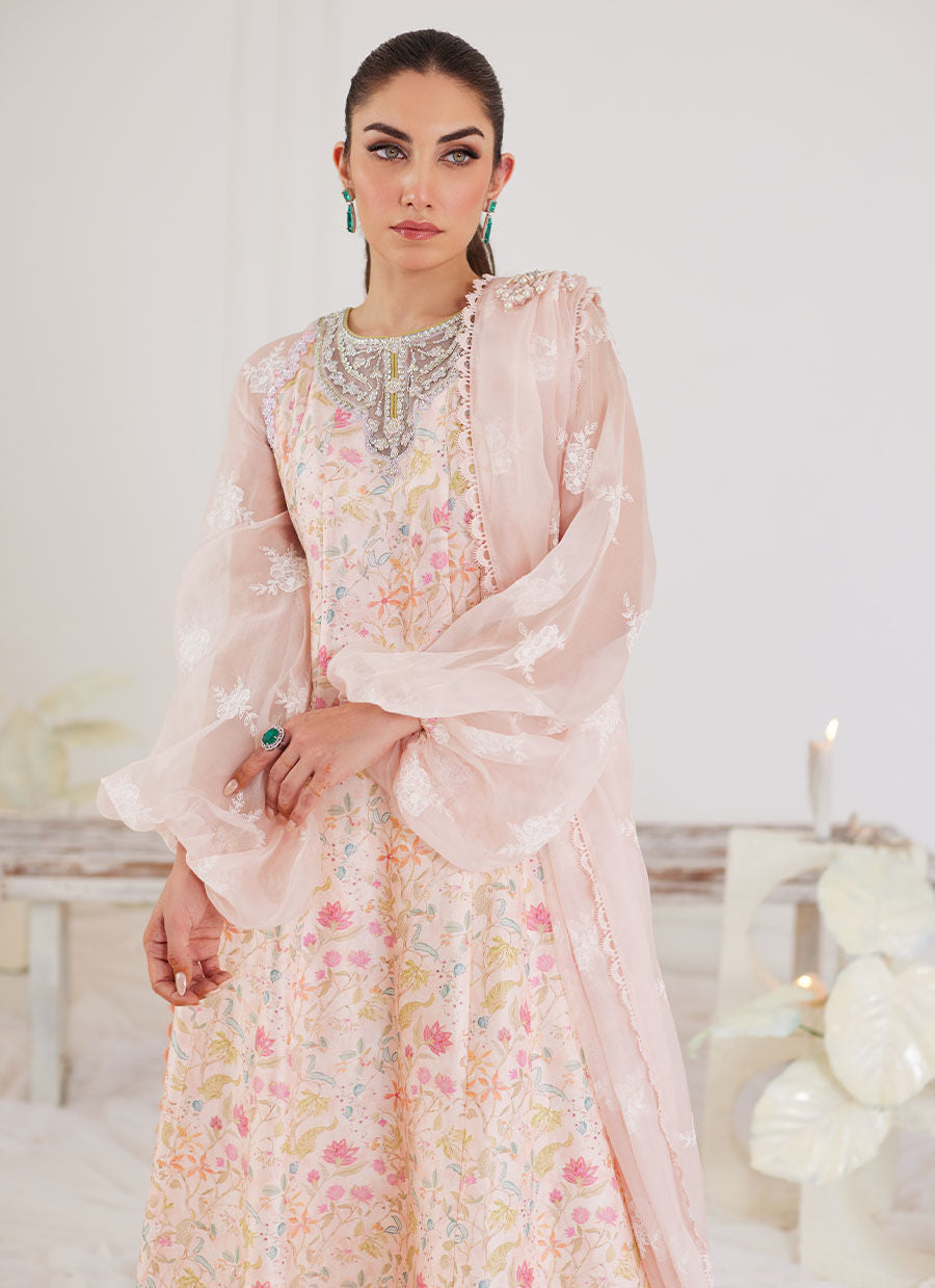 Farah Talib Aziz | Designer Picks 24 | RAMONA SHIRT WITH PRE-DRAPED DUPATTA by Farah Talib Aziz - Designer Dress - Type: Ladies Clothes - Available at Libayah - 100% Original