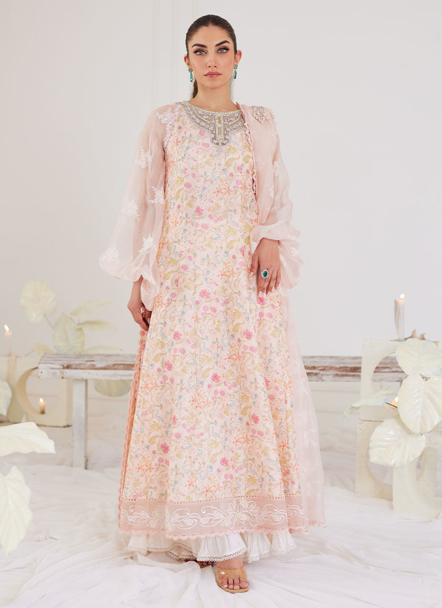 Farah Talib Aziz | Designer Picks 24 | RAMONA SHIRT WITH PRE-DRAPED DUPATTA by Farah Talib Aziz - Designer Dress - Type: Ladies Clothes - Available at Libayah - 100% Original