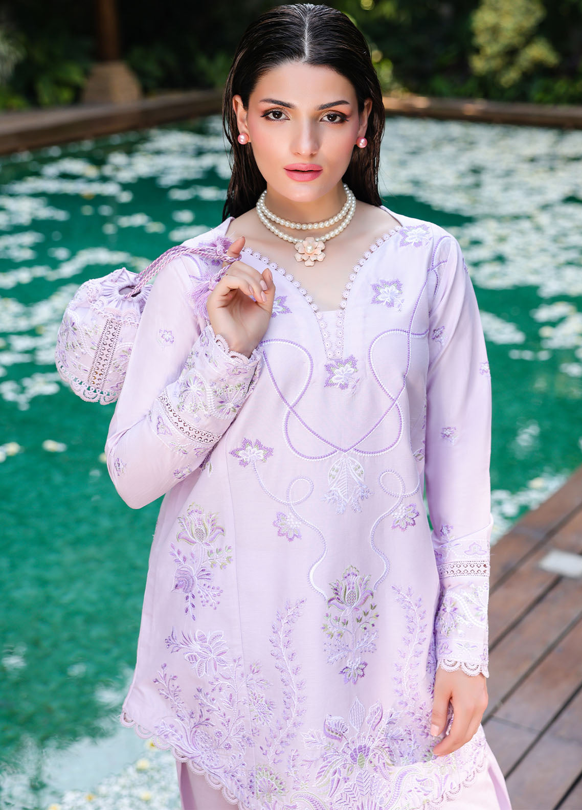 Sahane | Lovent Embroidered Pret 25 | ME23008 Lily by Sahane - Designer Dress - Type: Ladies Clothes - Available at Libayah - 100% Original