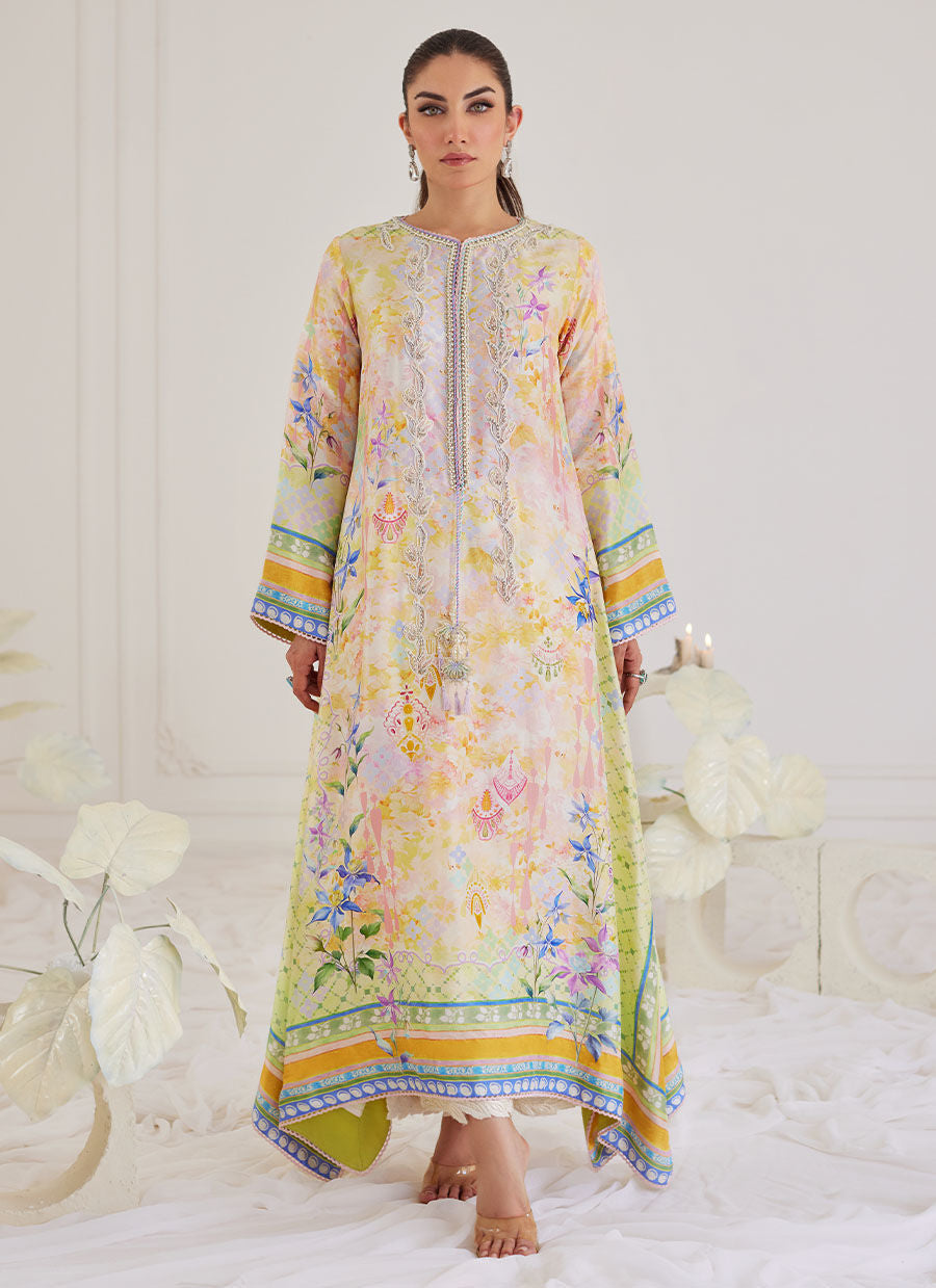 Farah Talib Aziz | Designer Picks 24 | BLANCA RAW SILK KAFTAN by Farah Talib Aziz - Designer Dress - Type: Ladies Clothes - Available at Libayah - 100% Original